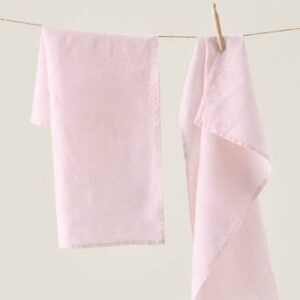 JONIE kökshandduk i linne 2-pack Rosa