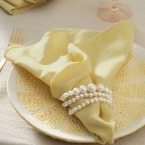 JONIE linneservett 8-pack Gul