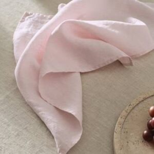 JONIE linneservett 8-pack Rosa