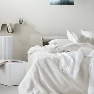 JONIE påslakanset dubbelsäng Benvit