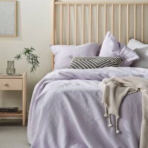 JONIE påslakanset dubbelsäng Blek lavendel