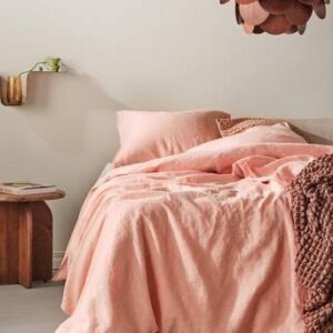 JONIE påslakanset dubbelsäng Blek persika