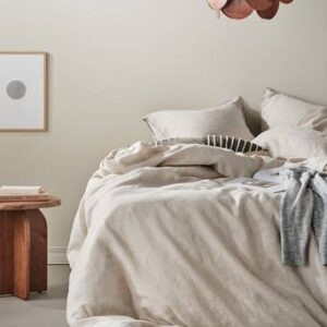 JONIE påslakanset dubbelsäng Linnebeige
