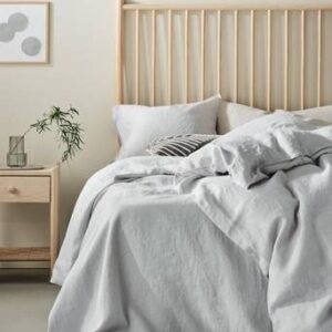 JONIE påslakanset enkelsäng Ljusgrå