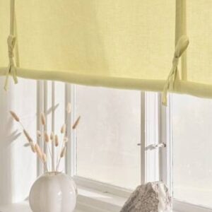 JONIE roll up-gardin i linne Gul