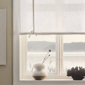 JONIE roll up-gardin i linne Naturvit