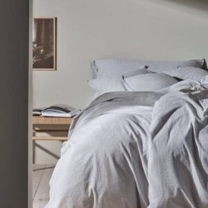 JUDY påslakan – ekologisk Mörkblå/grå