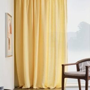 KAIA vattenavvisande multifunktionsgardin 1 längd – extra bred Ljus solgul