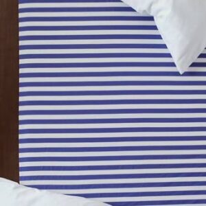 KAYO dra-på-lakan Klarblå/vit