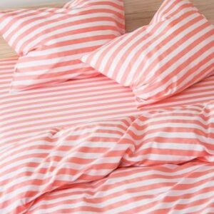 KAYO örngott 2-pack 60×50 cm Korallrosa/vit