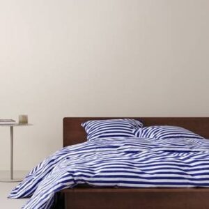 KAYO påslakanset dubbelsäng Klarblå/vit