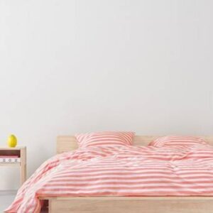 KAYO påslakanset dubbelsäng Korallrosa/vit