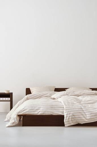 KAYO påslakanset enkelsäng Beige/vit