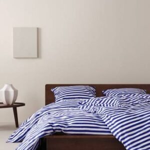 KAYO påslakanset enkelsäng Klarblå/vit