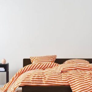 KAYO påslakanset enkelsäng Orange/vit