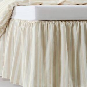 KAYO sängkappa med volang Beige/vit