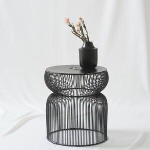 KILLONA sidobord ø 42 cm Svart