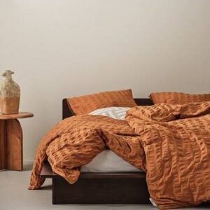 KIMMI påslakanset enkelsäng – ekologisk Curry