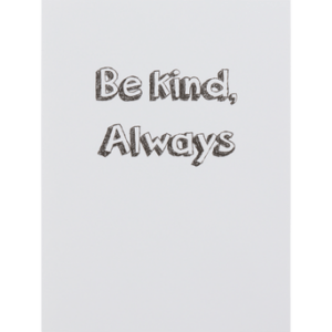 KINDNESS poster 30×40 cm Svart/vit