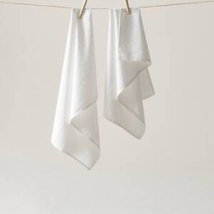 KIT kökshandduk i linne Naturvit