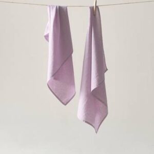 KIT kökshandduk i linne Orkidélila