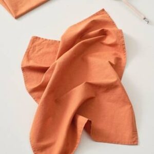 KIT kökshandduk i linne Rost orange