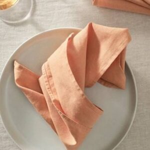 KIT linneservett 4-pack Terrakotta orange