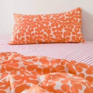 KNOTA 90×50 cm ekologisk örngott Persika/orange