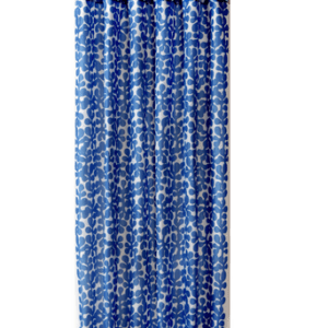 KNOTA duschdraperi Klarblå/benvit