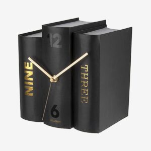 Karlsson – Bordsklocka Book – Svart – Väggklockor & bordsur – Från Homeroom