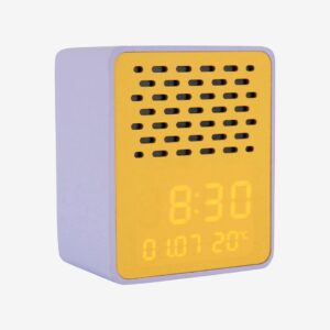 Karlsson – Väckarklocka Funky Vibes Blue Tooth Speaker – Gul – Väggklockor & bordsur – Från Homeroom