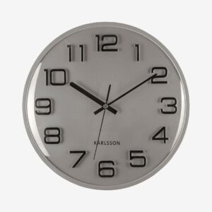 Karlsson – Vägg Klocka 3D Numbers – Silver – Väggklockor & bordsur – Från Homeroom