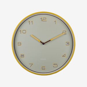 Karlsson – Vägg Klocka Lined Numbers – Gul – Väggklockor & bordsur – Från Homeroom