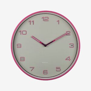 Karlsson – Vägg Klocka Lined Numbers – Rosa – Väggklockor & bordsur – Från Homeroom