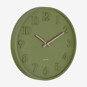 Karlsson – Väggklocka Calma – Grön – Väggklockor & bordsur – Från Homeroom