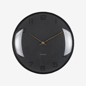 Karlsson – Väggklocka Fuerte Dome – Svart – Väggklockor & bordsur – Från Homeroom