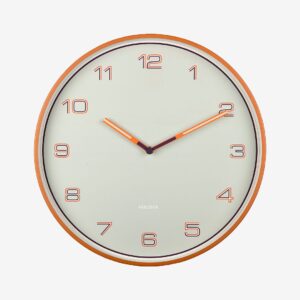 Karlsson – Väggklocka Linjerade siffror – Orange – Väggklockor & bordsur – Från Homeroom