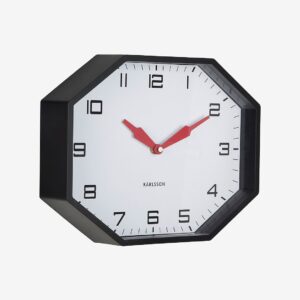 Karlsson – Väggklocka Modern Factory Octagon – Svart – Väggklockor & bordsur – Från Homeroom