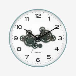 Karlsson – Väggklocka Open Gear – Blå – Väggklockor & bordsur – Från Homeroom