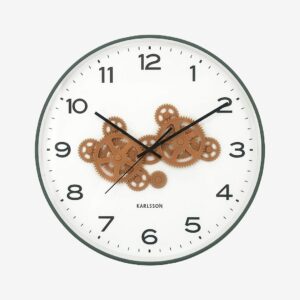 Karlsson – Väggklocka Open Gear – Grön – Väggklockor & bordsur – Från Homeroom