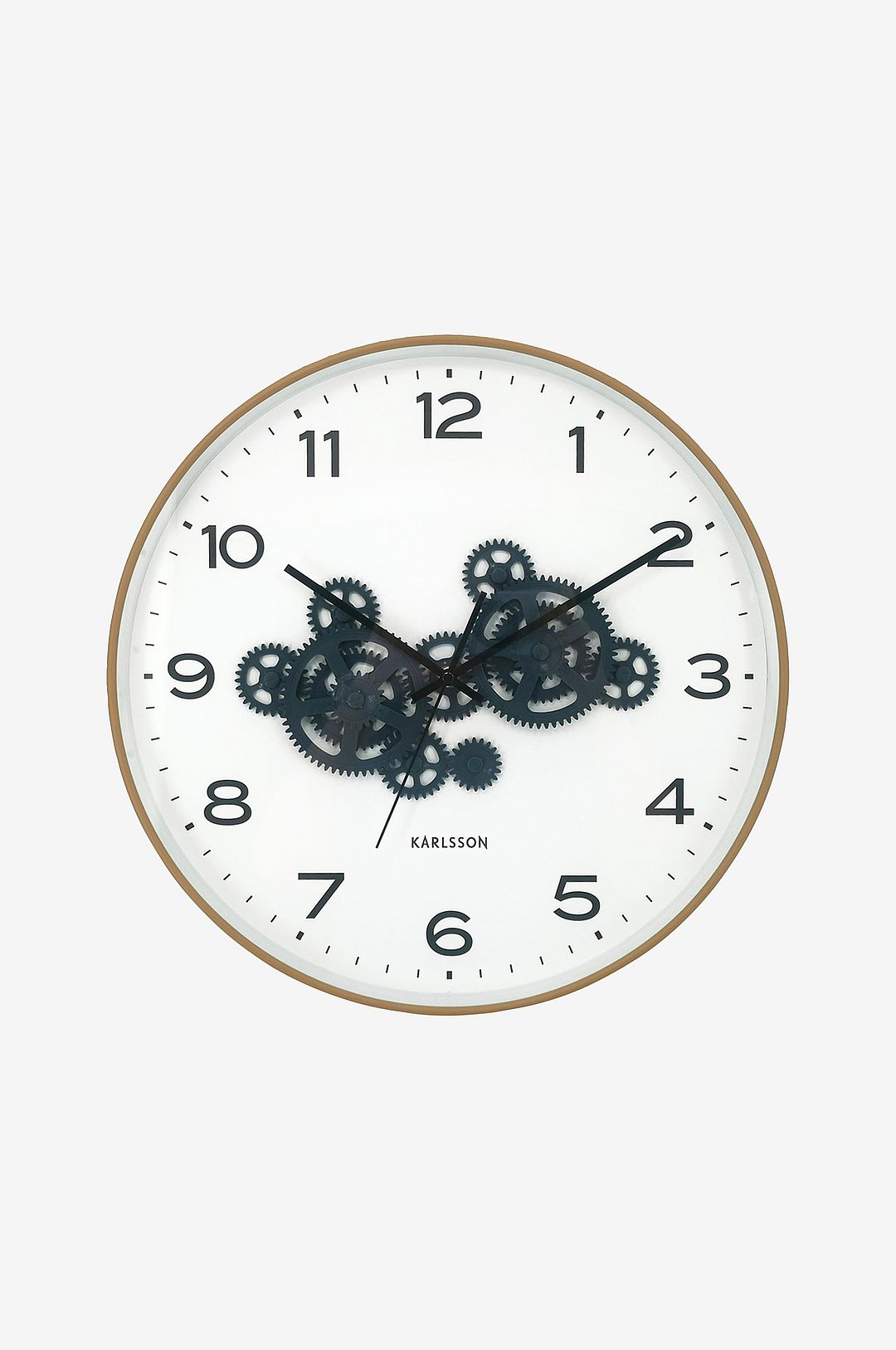 Karlsson - Väggklocka Open Gear - Gul - Väggklockor & bordsur - Från Homeroom