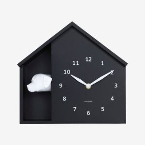 Karlsson – Väggklocka Peeking Doggy – Svart – Väggklockor & bordsur – Från Homeroom