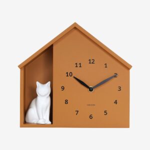 Karlsson – Väggklocka Sitting Cat – Gul – Väggklockor & bordsur – Från Homeroom