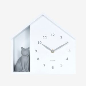 Karlsson – Väggklocka Sitting Cat – Vit – Väggklockor & bordsur – Från Homeroom