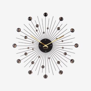 Karlsson – Väggklocka Sunburst Crystal Large – Svart – Väggklockor & bordsur – Från Homeroom