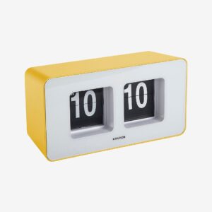 Karlsson – Wall/Bordsklocka Funky Flip – Gul – Väggklockor & bordsur – Från Homeroom