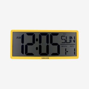 Karlsson – Wall/Bordsklocka Retro Lcd – Gul – Väggklockor & bordsur – Från Homeroom