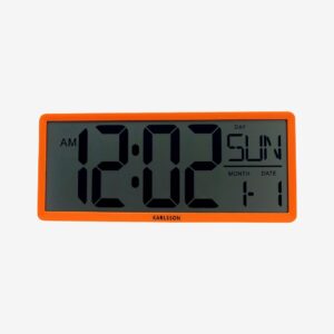 Karlsson – Wall/Bordsklocka Retro Lcd – Orange – Väggklockor & bordsur – Från Homeroom