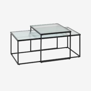 Kave Home – 2 soffbord Akemi – Transparent – Soffbord – Från Homeroom