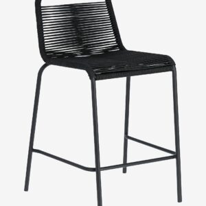 Kave Home – Barstol Lambton, sitthöjd 62 cm 4-pack – Svart – Barstolar – Från Homeroom
